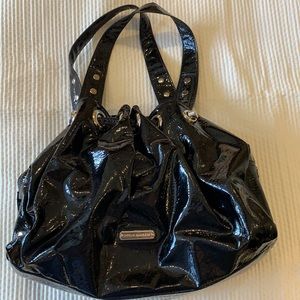 Black pattened satchel bag